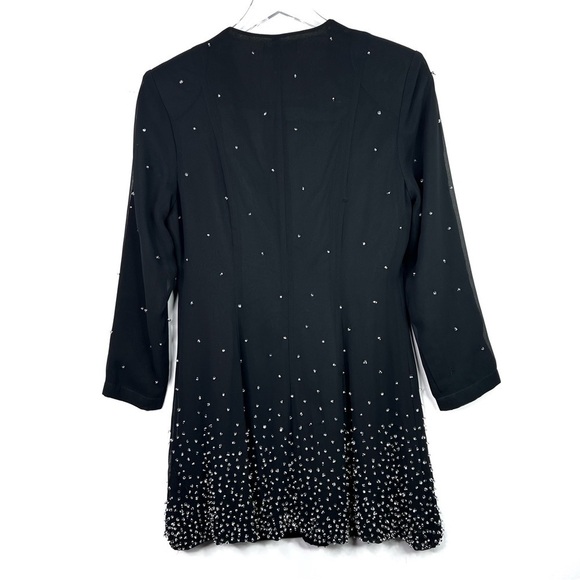 Vivienne Tam East Wind Code Vintage Beaded Embellished Blazer Jacket Black - Picture 10 of 10